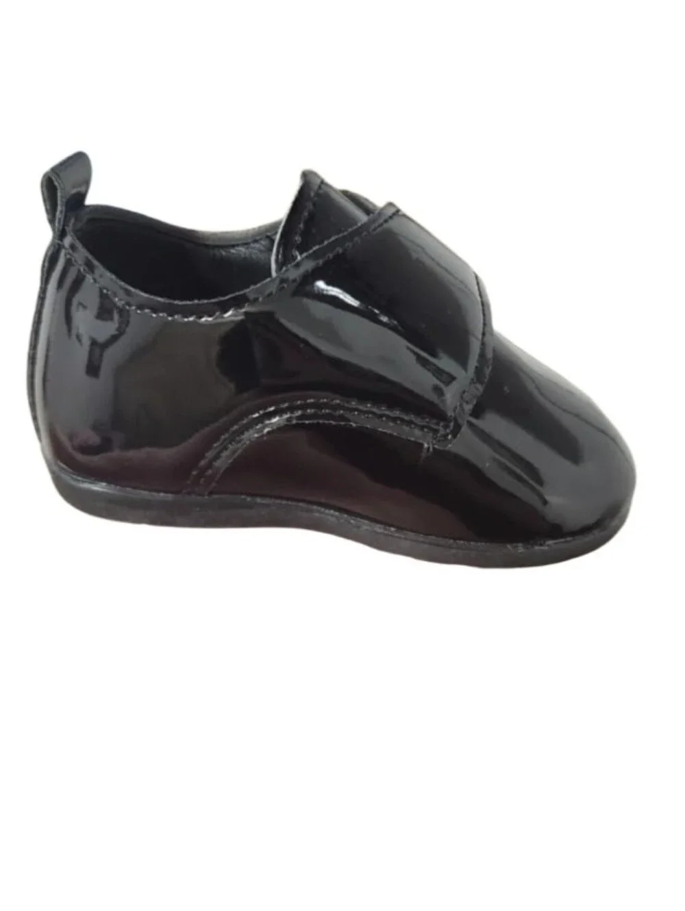 Toddler Black Patent Mary Jane Dress Shoes with Hook-and-Loop Strap
